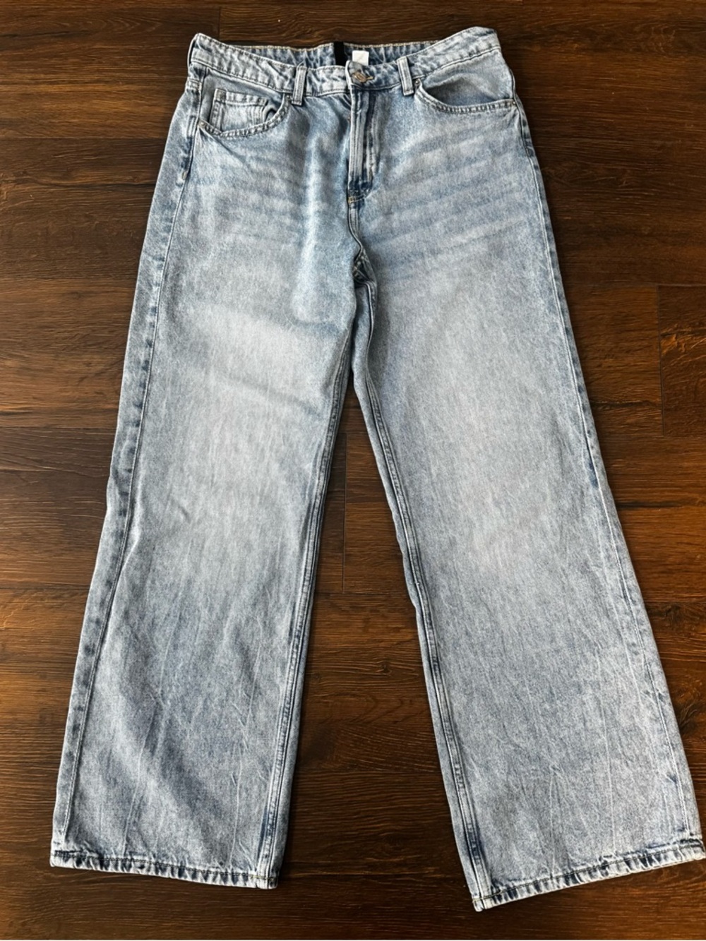 H&M Light Blue Wide-Leg Jeans